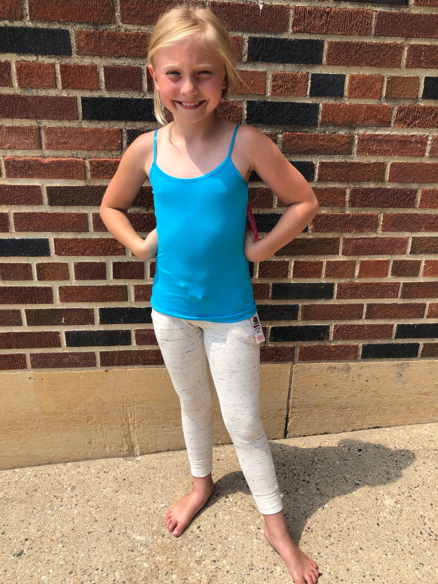 CUTIE PATOOTIE- Girl's Solid Cami Tank w/ Adjustable Straps