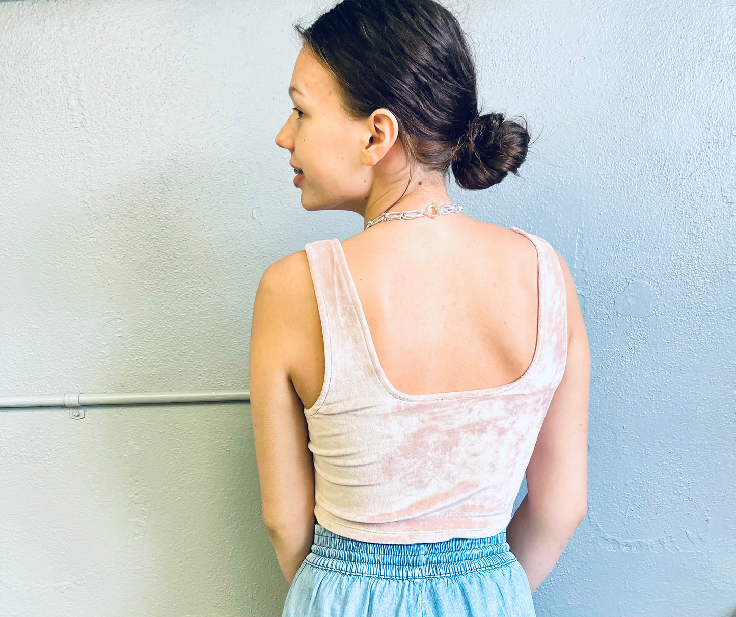 DOUBLE ZERO- Velvet Crop Tank