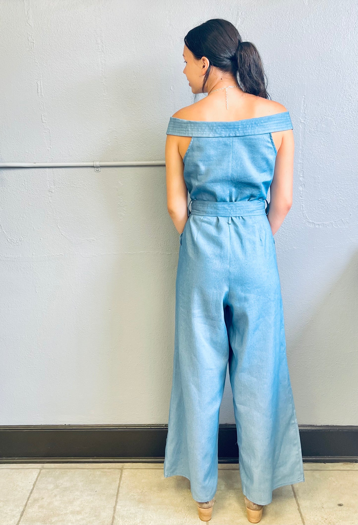 DAVI&DANI- Denim Wide Leg Jumpsuit