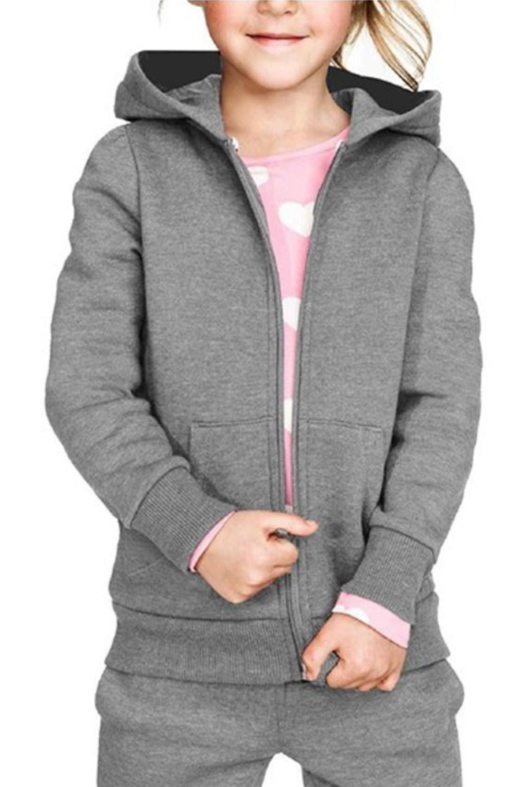 REFLEX KIDS- Basic Fleece Zip-Up Hoodie