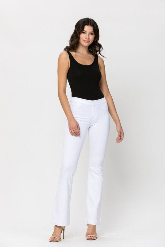 CELLO- White Wash Flare Jeggings