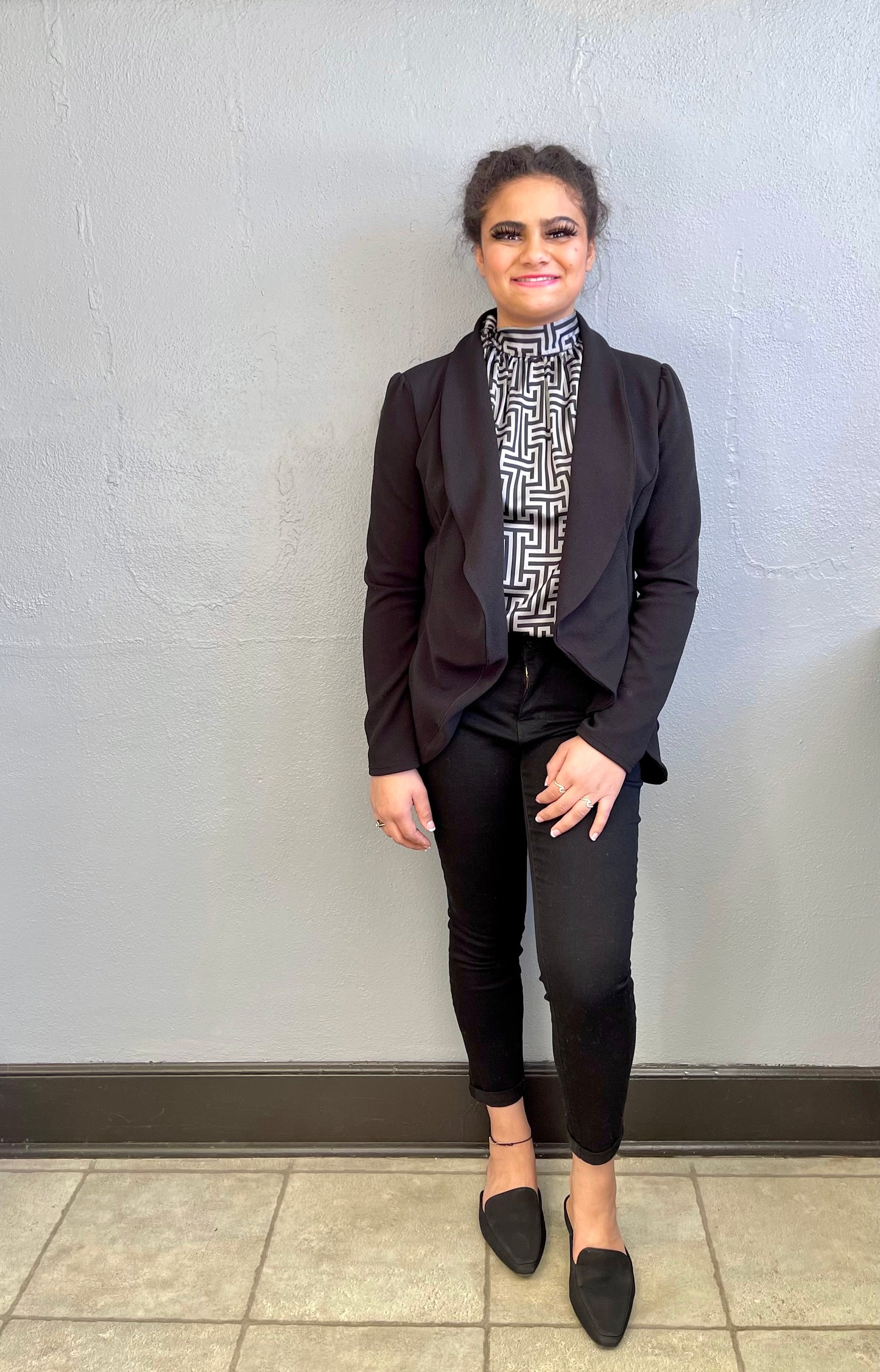 TIMING- High Neck Satin Top