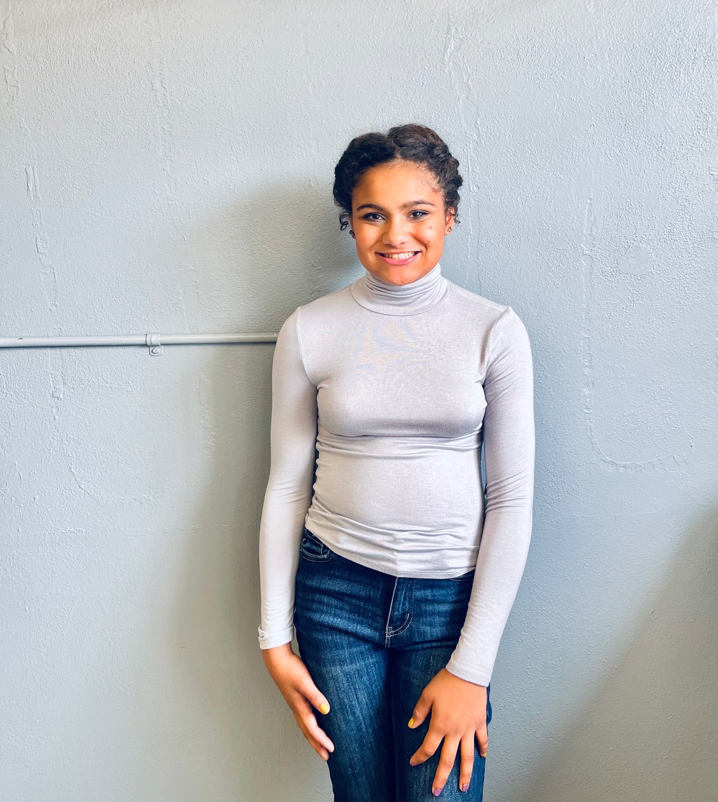 TIMING- Turtleneck Long Sleeve Top