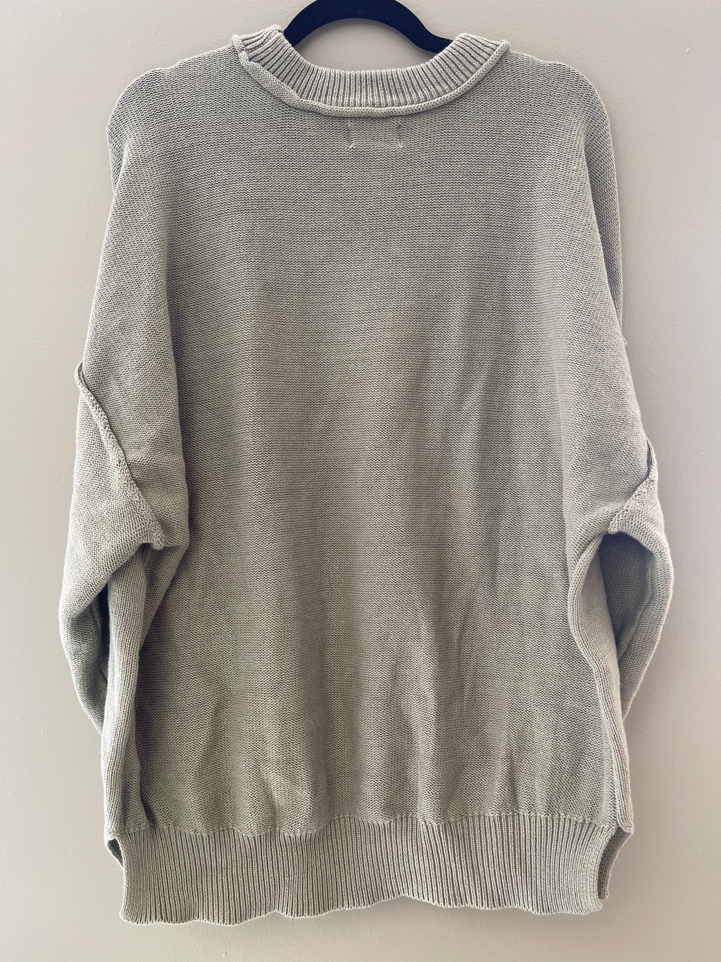 PERCH- Plus Knit Sweater w/ Outer Stitching