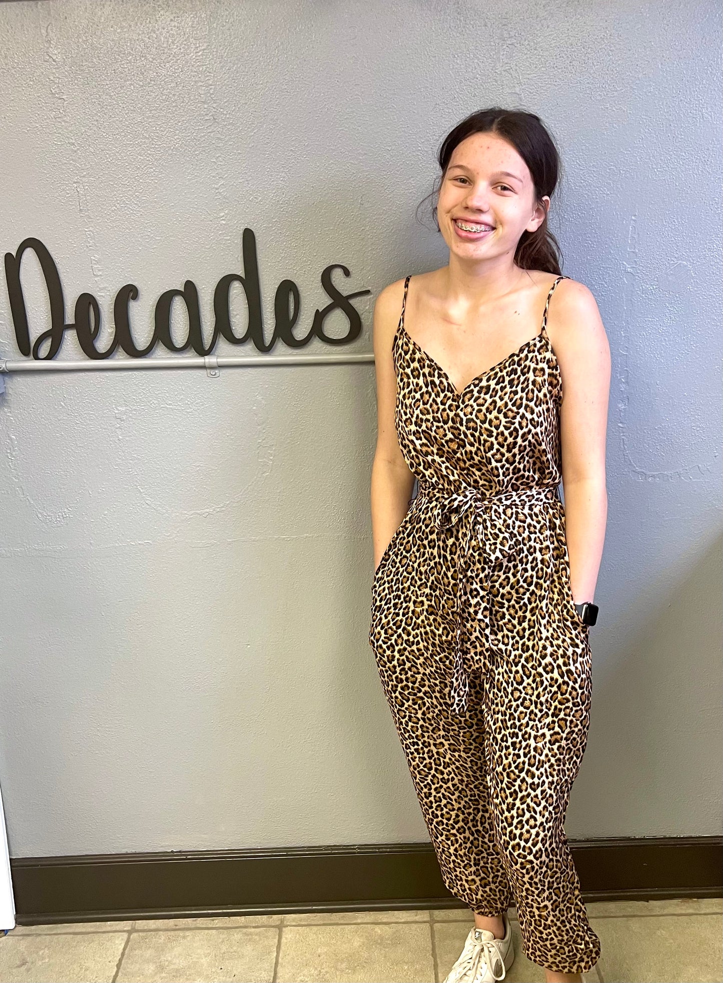 CES FEMME- Animal Print Romper