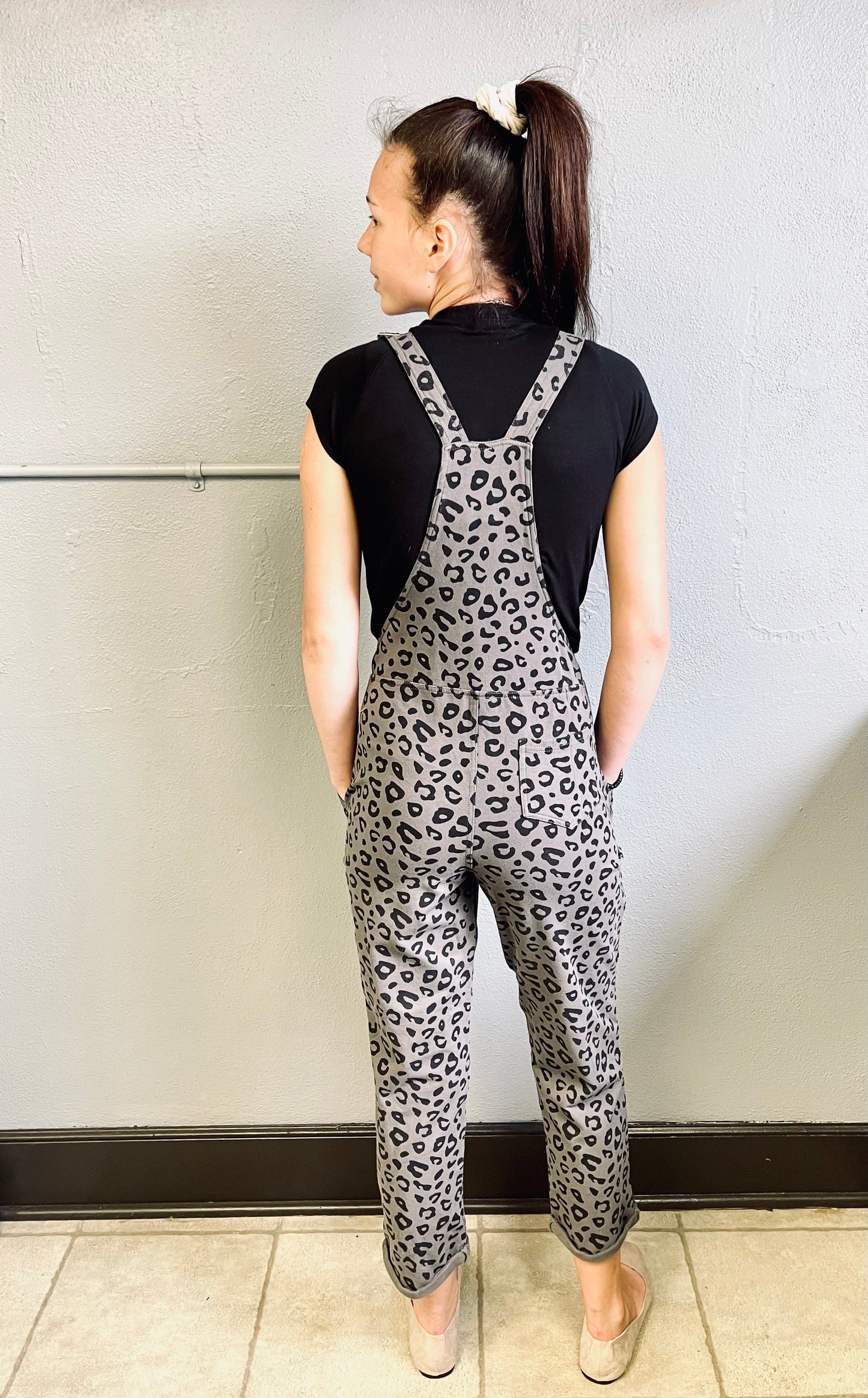 MAIN STRIP- Leopard Print Overalls