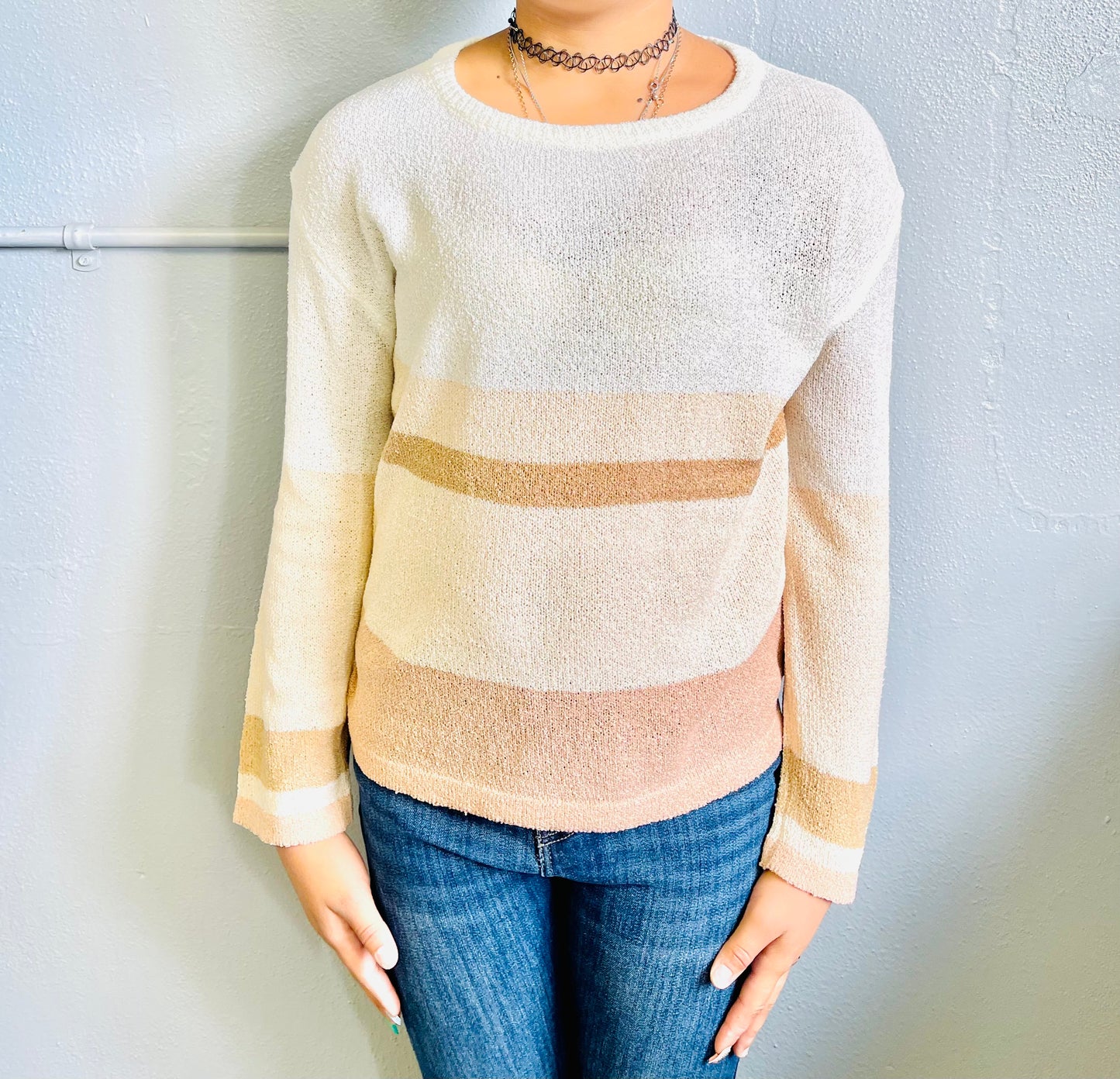 HEM AND THREAD- Neutral Sweater