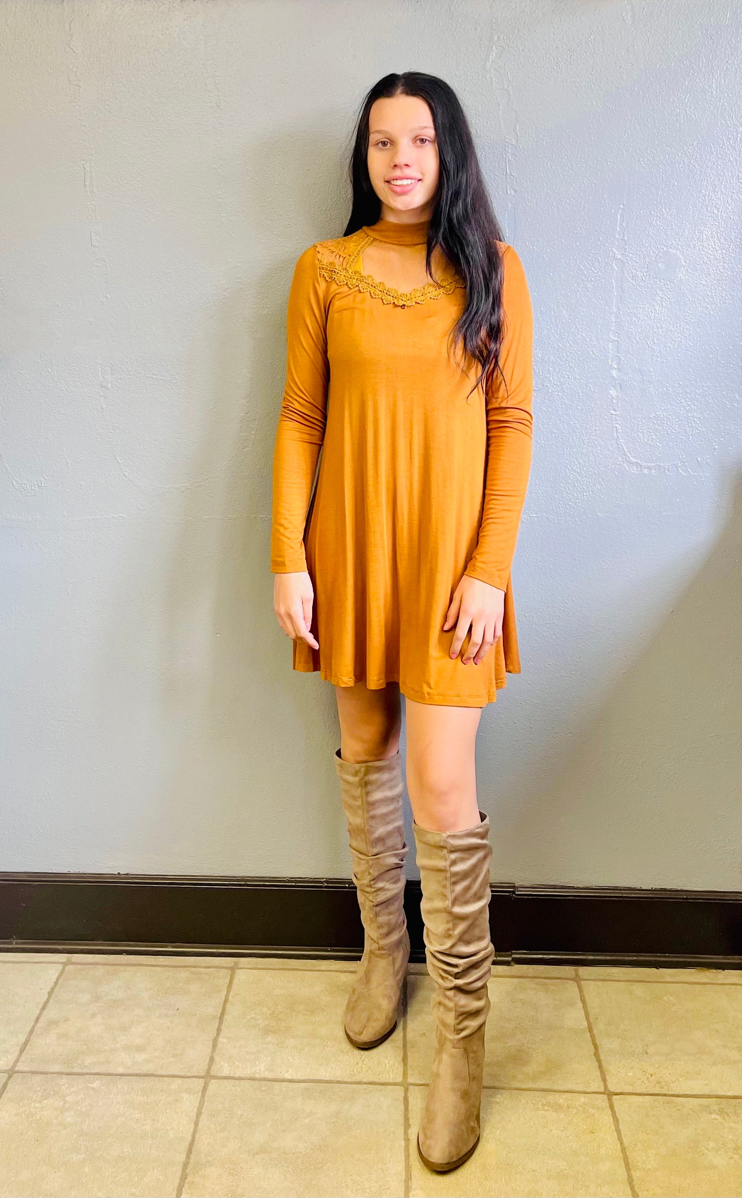 HEM AND THREAD- Mustard Dress
