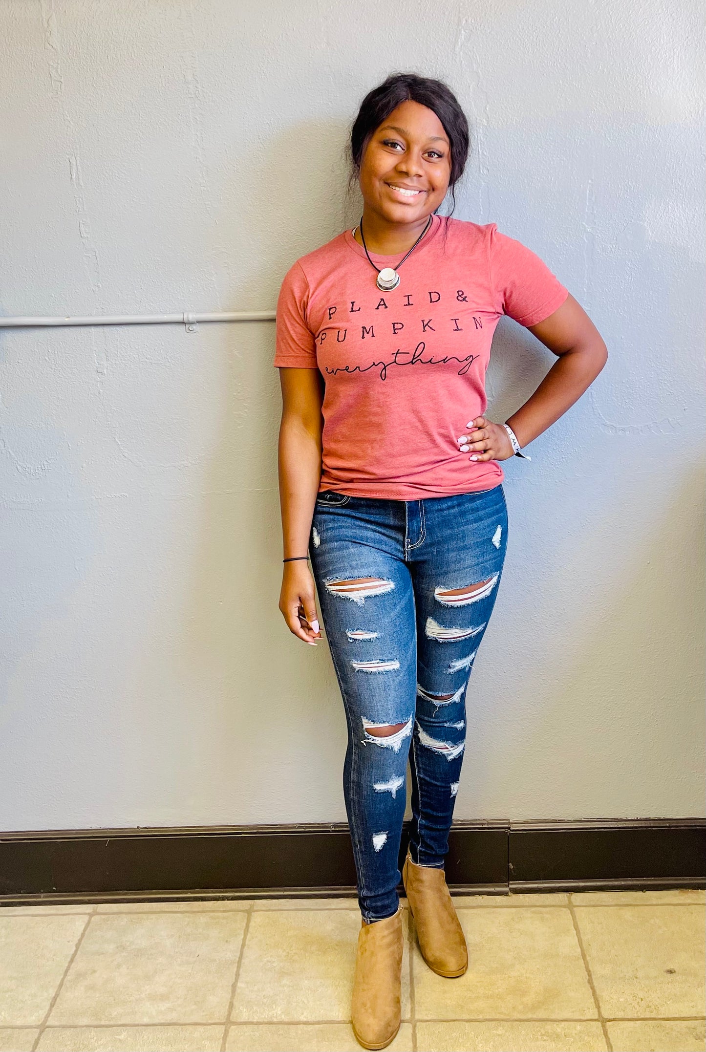 PLAID & PUMPKIN EVERYTHING- Tee