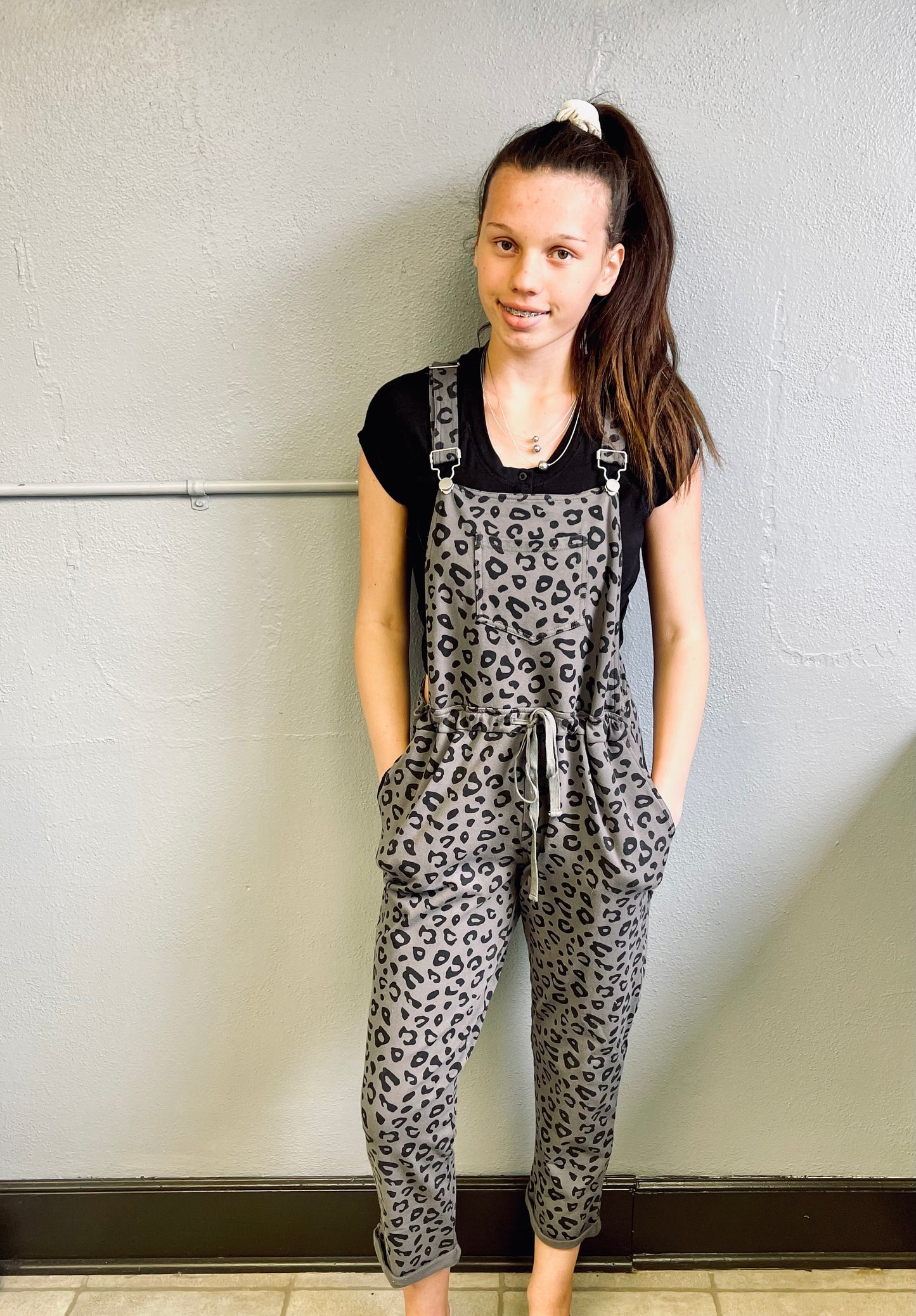 MAIN STRIP- Leopard Print Overalls