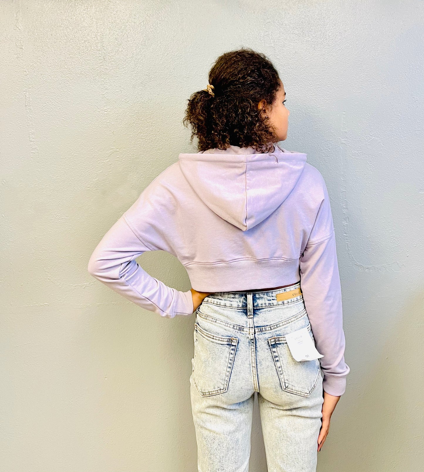 TIMING- LS Zip-Up Cropped Hoodie