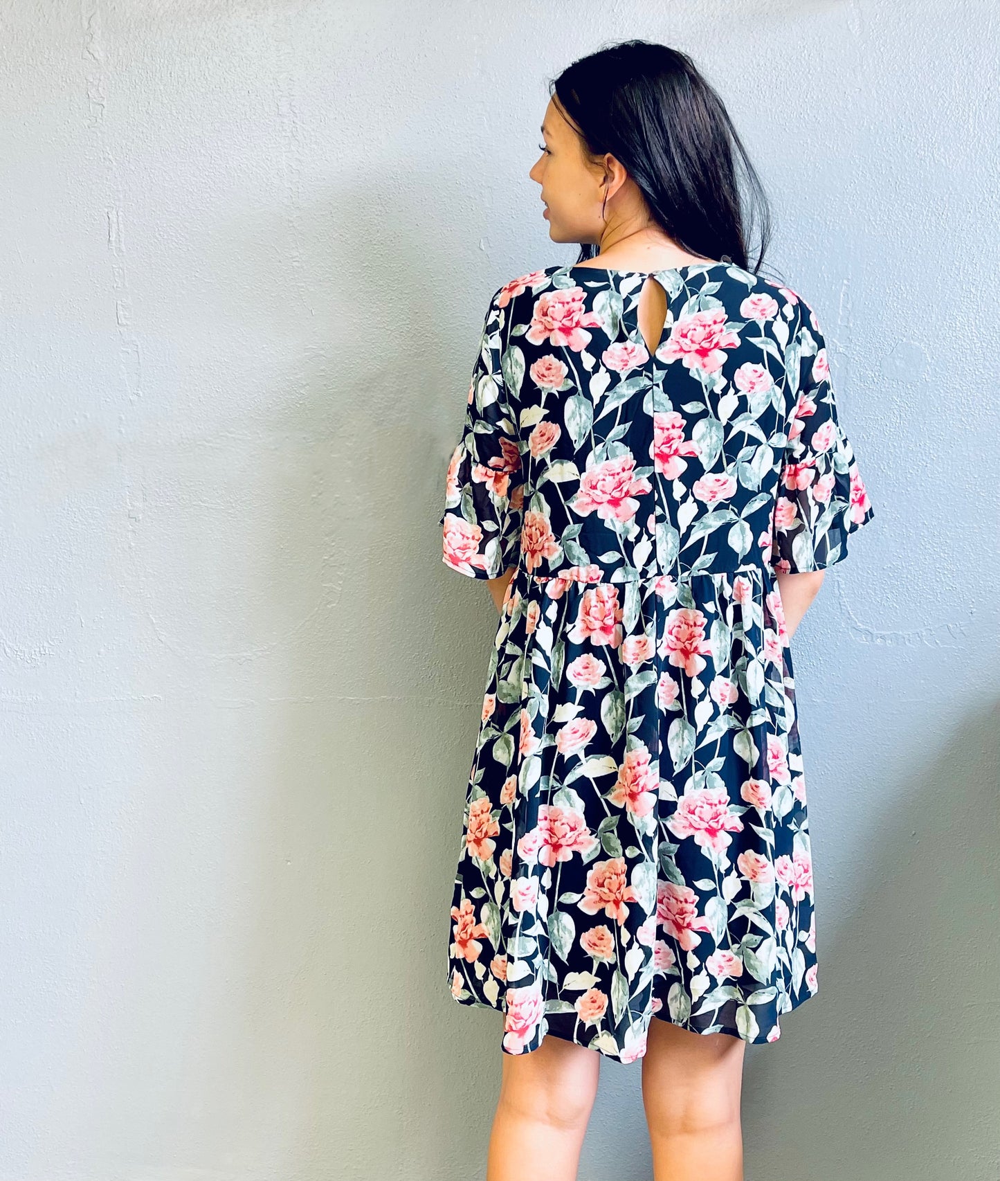 STACCATO- Floral Print Baby Doll Dress