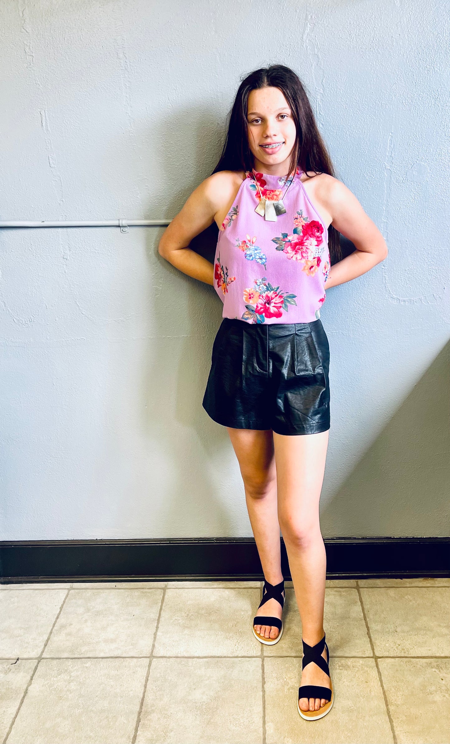 FSL- Floral Halter Neck Tank