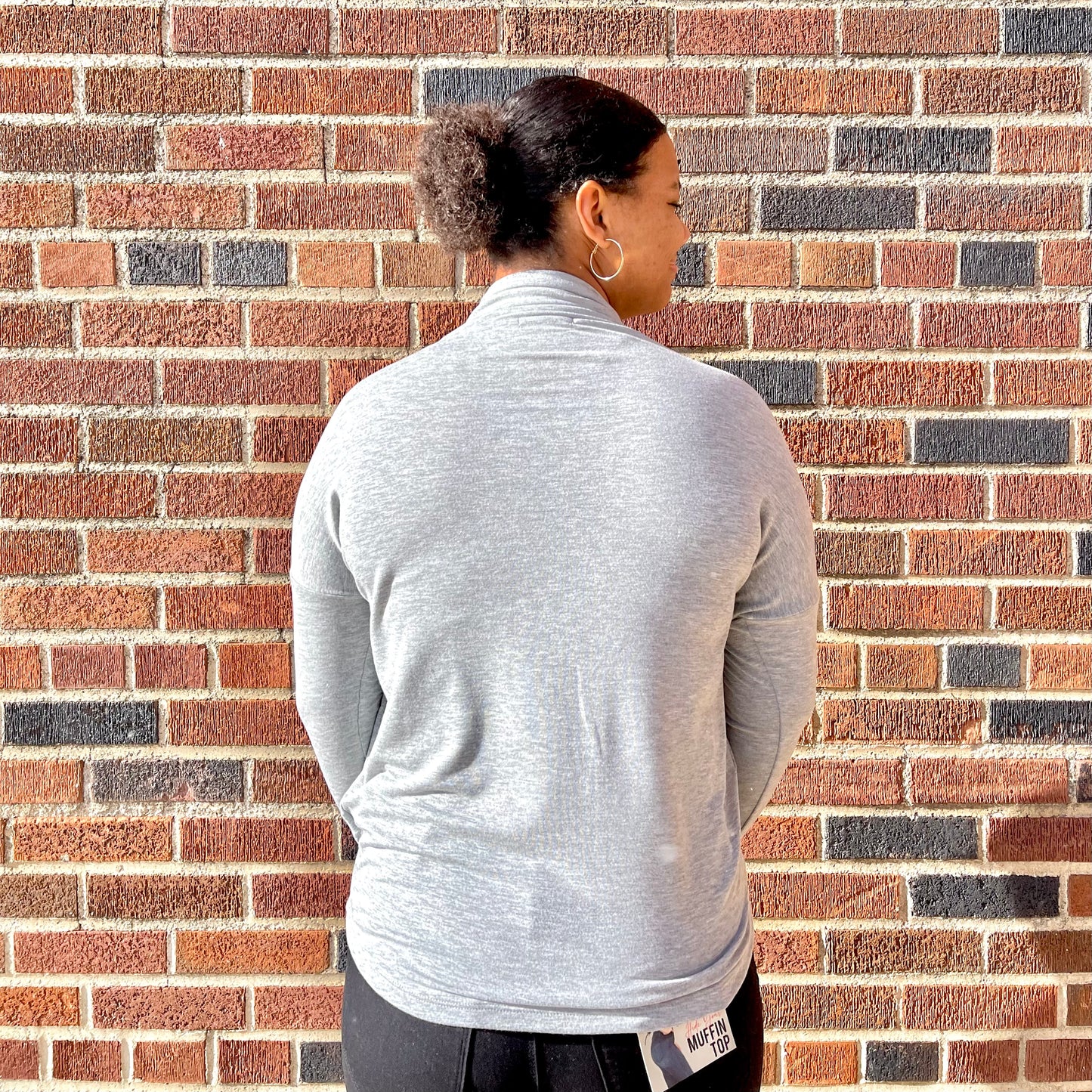 STACCATO- Solid Terry Cowl Neck Top