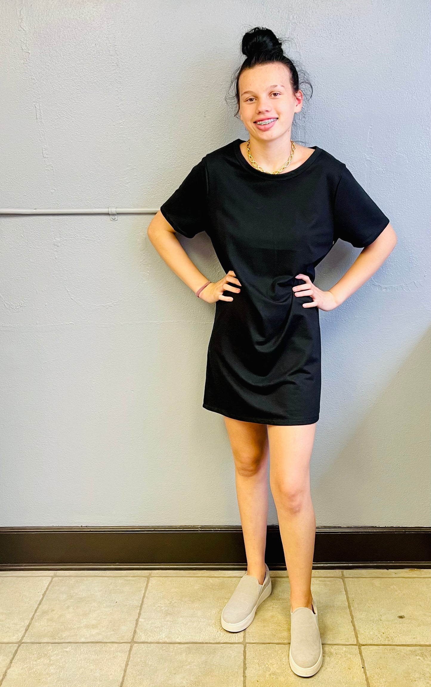 HYFVE- Round Neck T-Shirt Dress