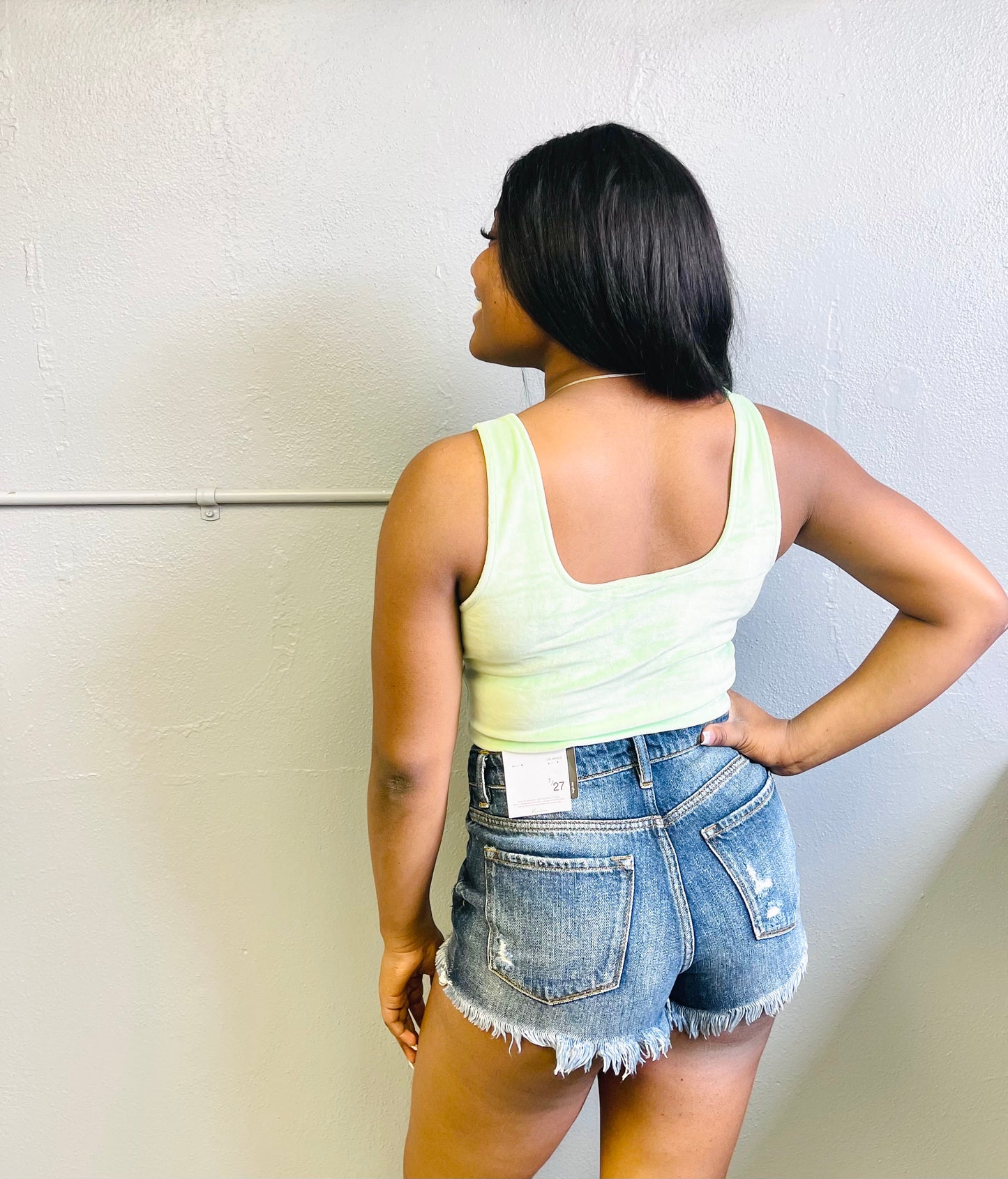 DOUBLE ZERO- Velvet Crop Tank