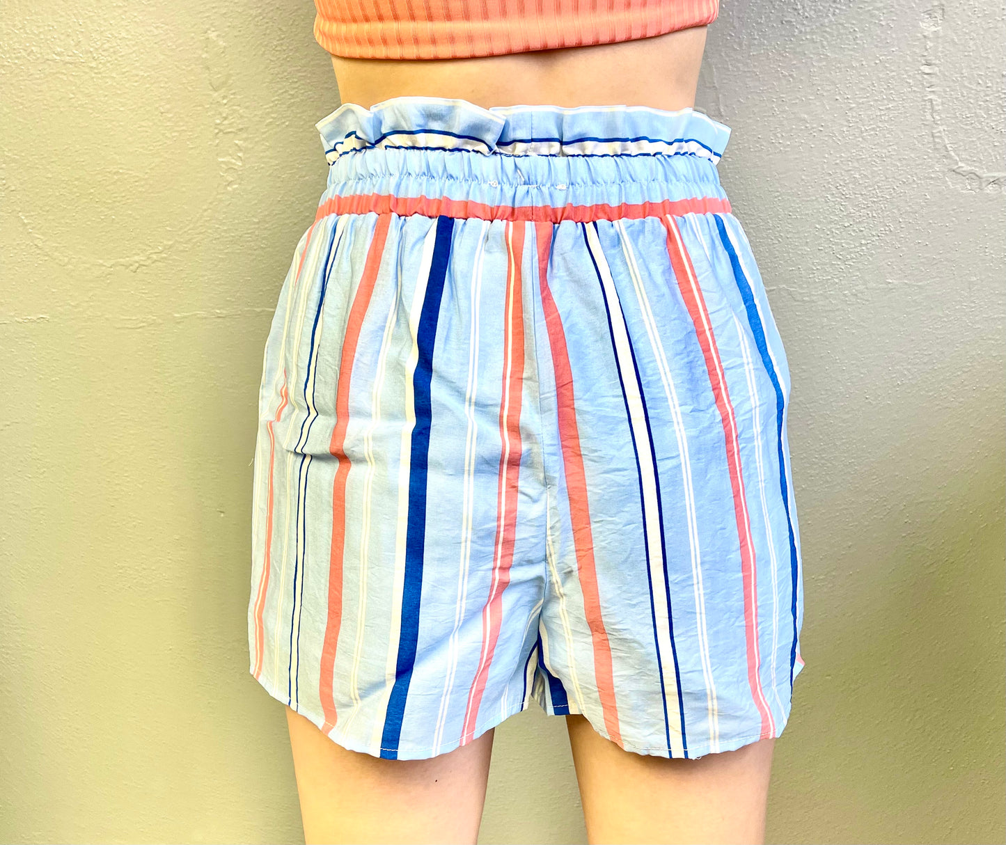 STACCATO- Multi Color Striped Shorts