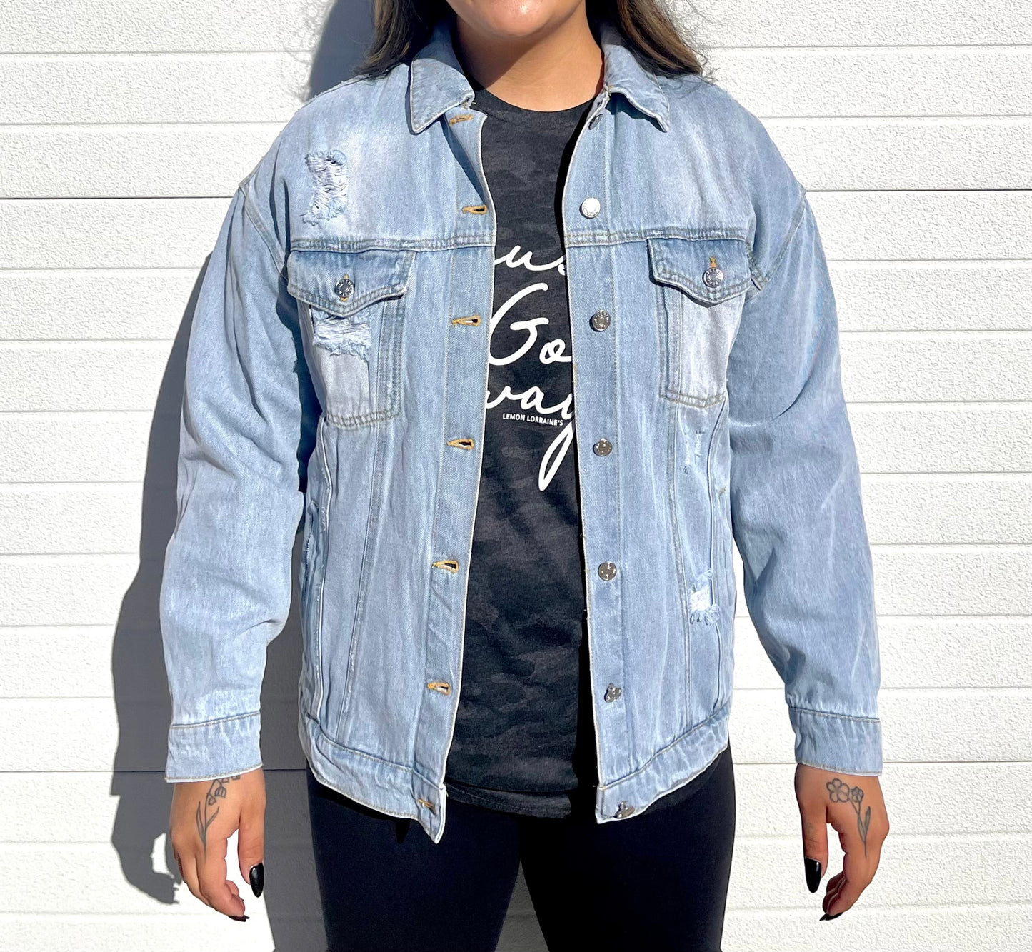 LOVE TREE- Denim Oversized Jacket