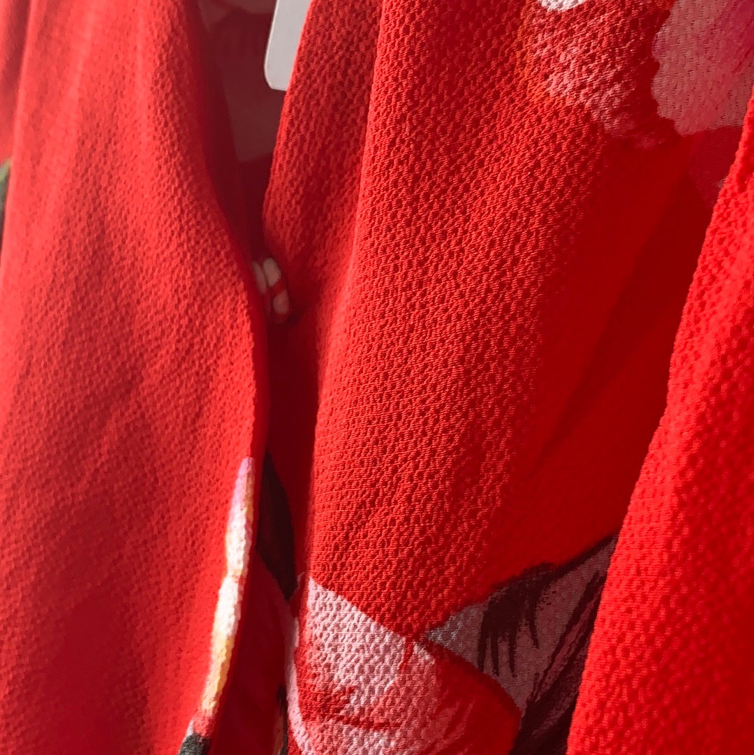 Umgee- (PLUS) Floral Print Ruffled Romper w/ Elastic Waist