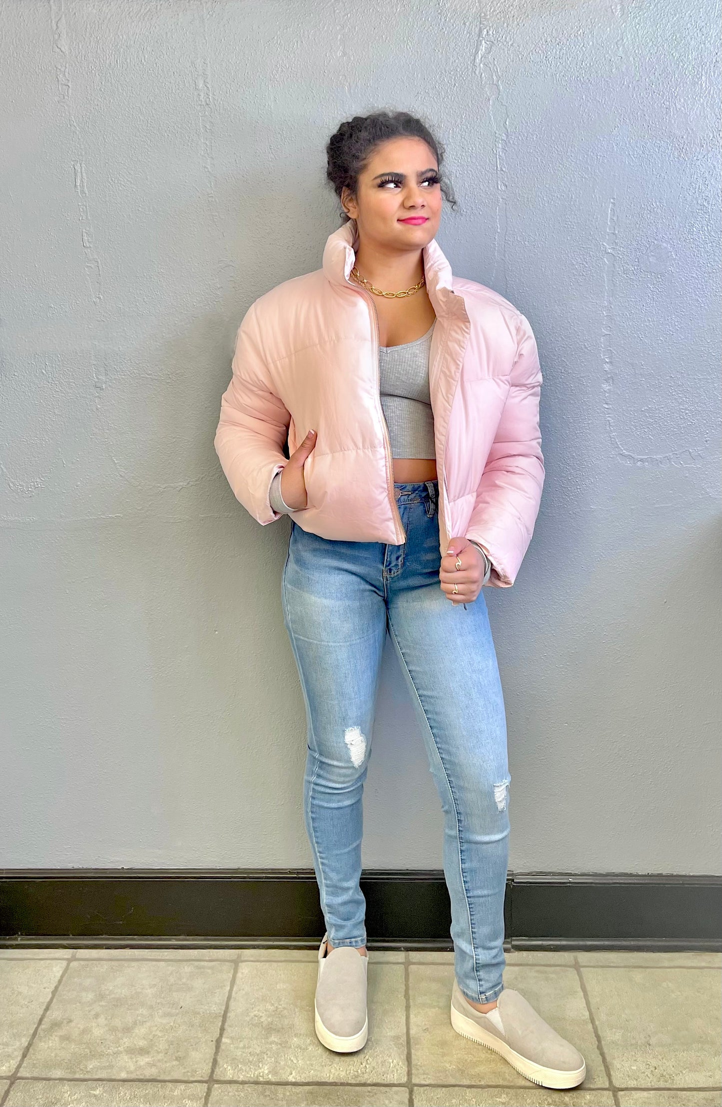 DOUBLE ZERO- Quilted Puffer Jacket