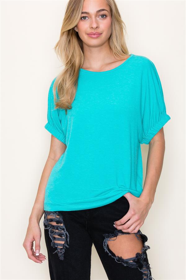 STACCATO- Aqua Solid Terry Top