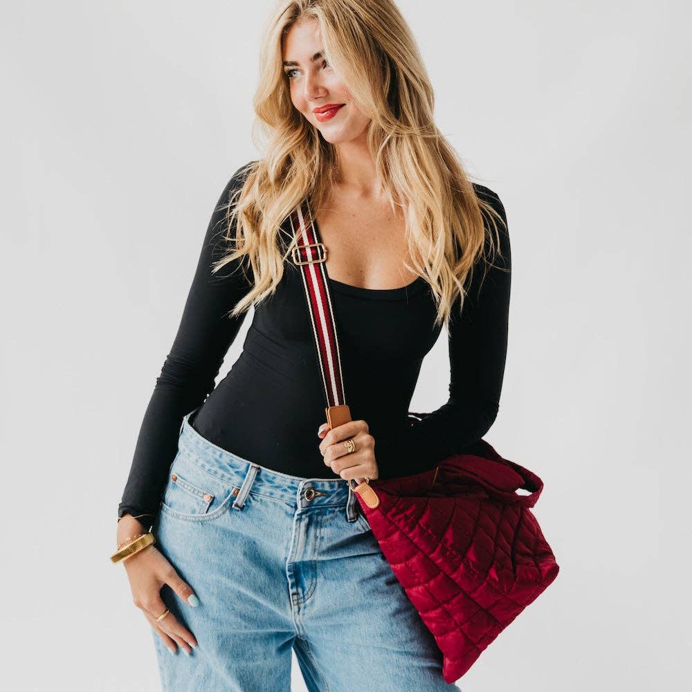 Day Dreamer Quilted Tote Bag Wholesale: Black