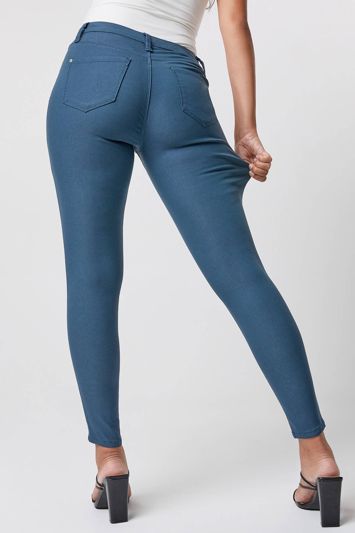 Junior Hyperstretch Mid-Rise Skinny Jean: Large / BLSTL-Blue STeel