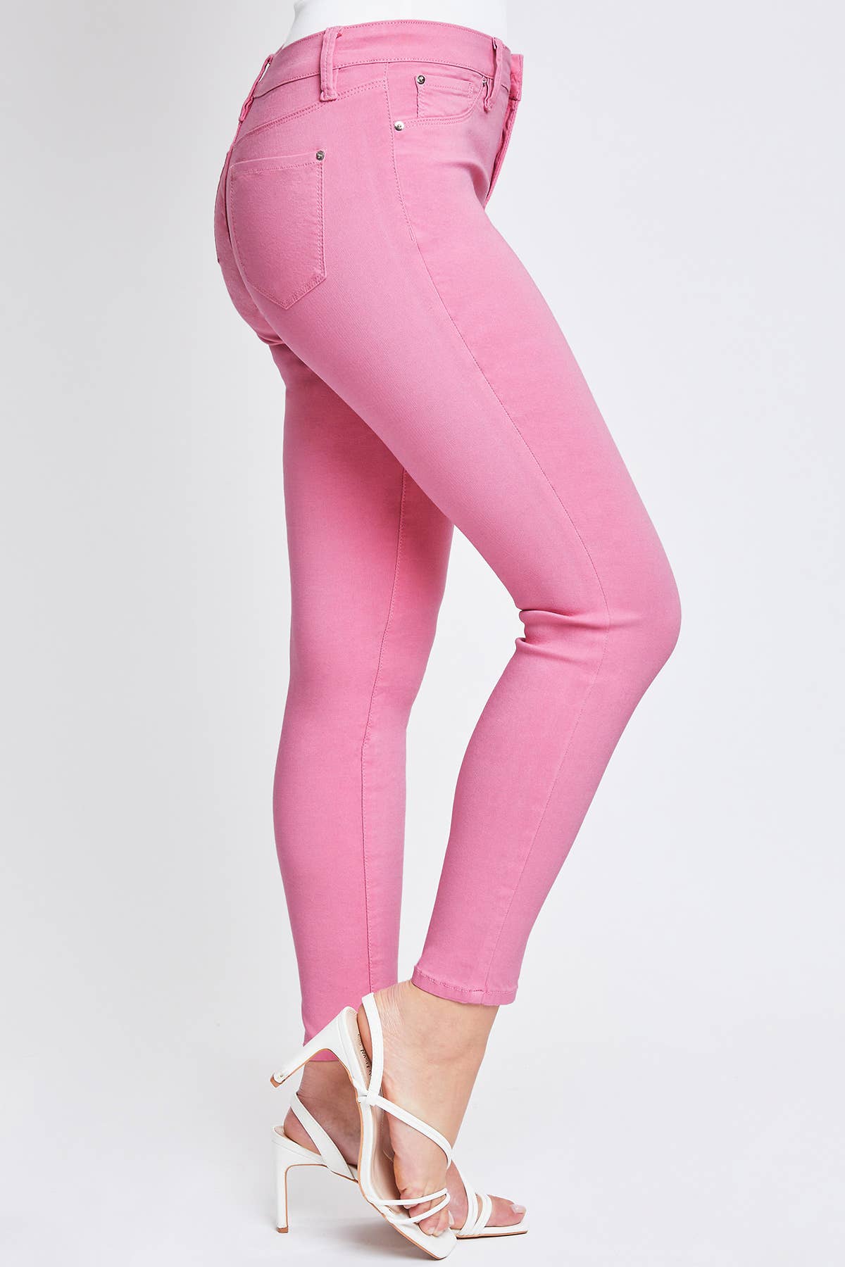 Hyperstretch Mid-Rise Skinny Jean: S / Junior / Shell Pink
