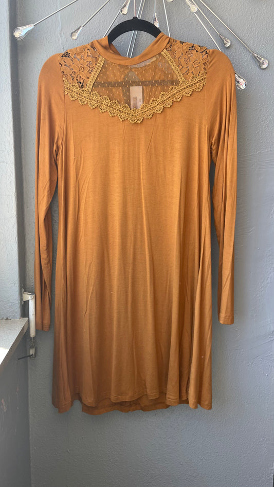 HEM&THREAD- Dark Orange Dress