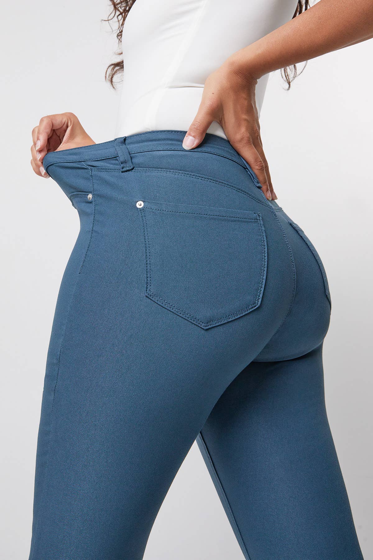 Junior Hyperstretch Mid-Rise Skinny Jean: Medium / BLSTL-Blue STeel
