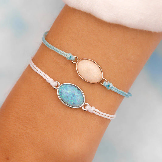 PURAVIDA- Opal Charm Silver Bracelet