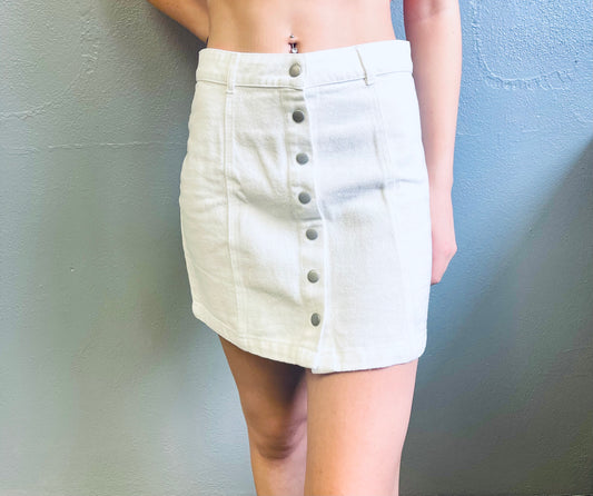 HYFVE- Button Front Mini Skirt