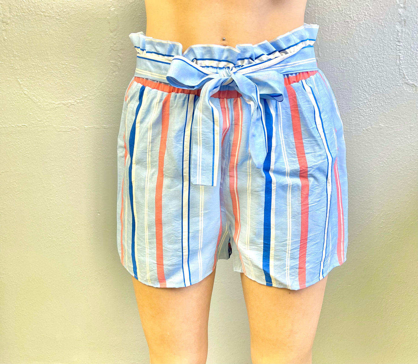 STACCATO- Multi Color Striped Shorts