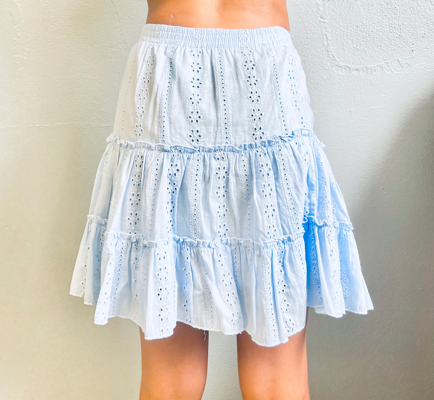 HYFVE- High Waist Tiered Mini Skirt