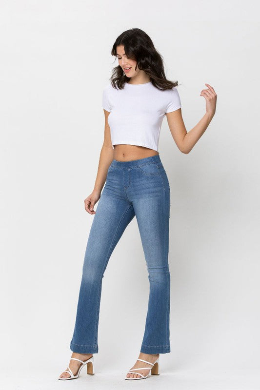CELLO- Mid Rise Flare Jeggings