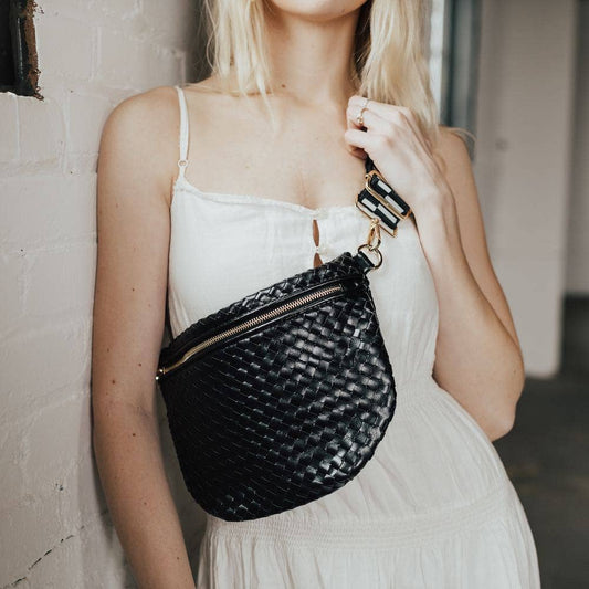 Woven Westlyn Bum Bag: Black