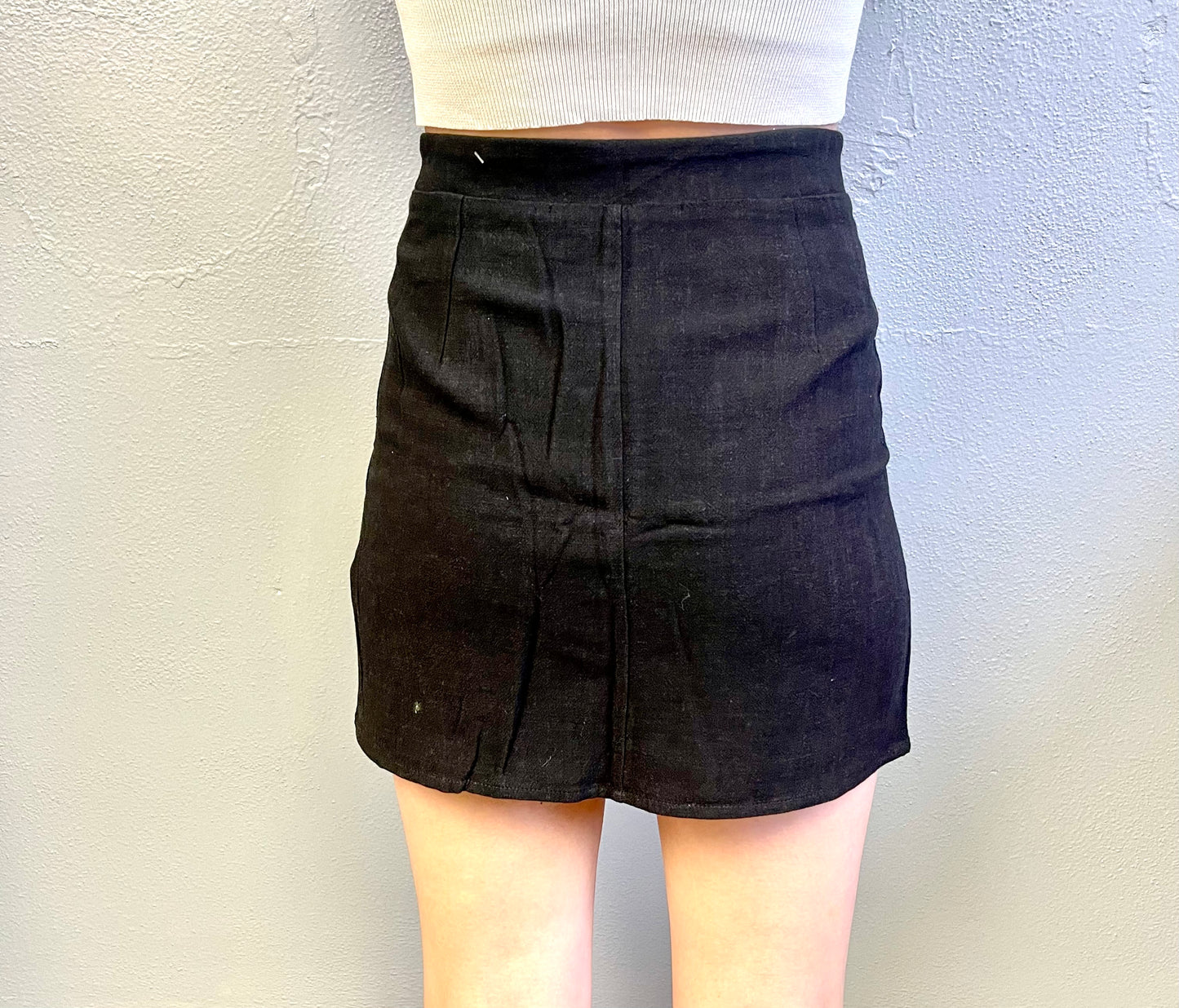 HYFVE- Side Front Slit Mini Skirt