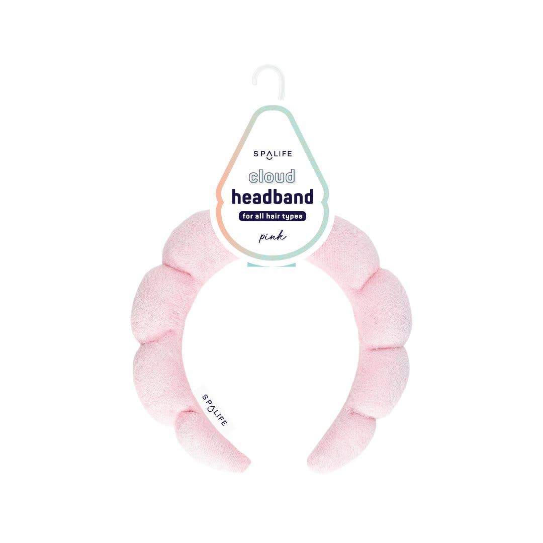 Cloud, Spa Headband  For all Hair types - (Pink or Blue): Pink