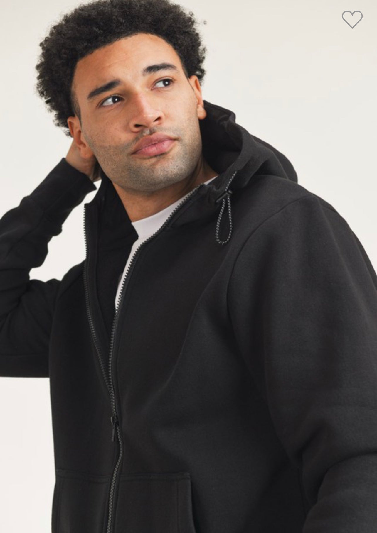 MONO B MEN- Essential Fleece Hoodie Jacket
