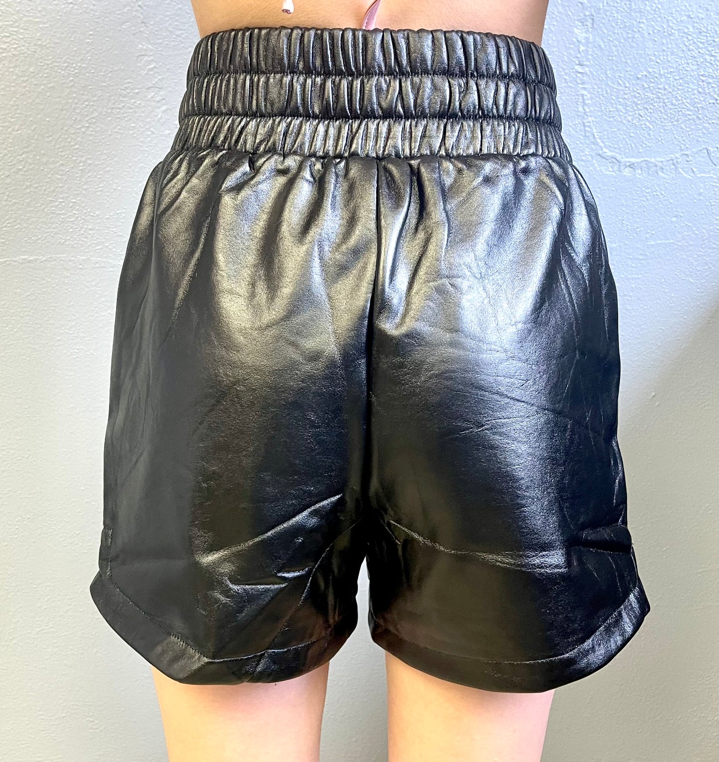 CES FEMME- Faux Leather Shorts