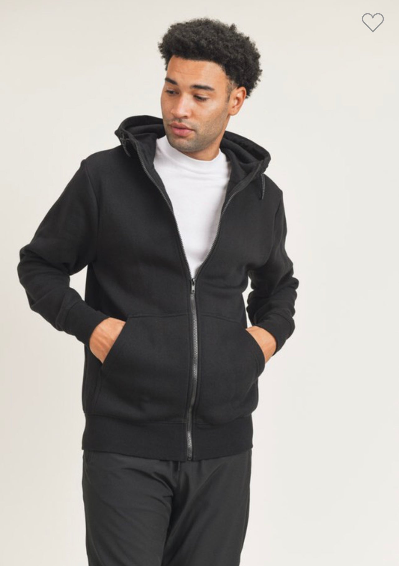 MONO B MEN- Essential Fleece Hoodie Jacket