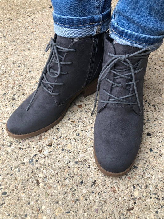 CARLOS- Charcoal Bootie