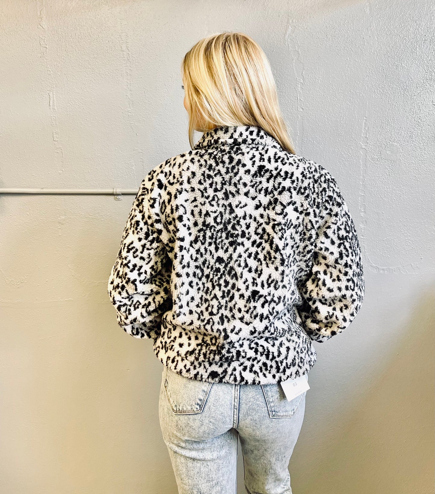 JEN & CO- Adair Printed Sherpa Pullover