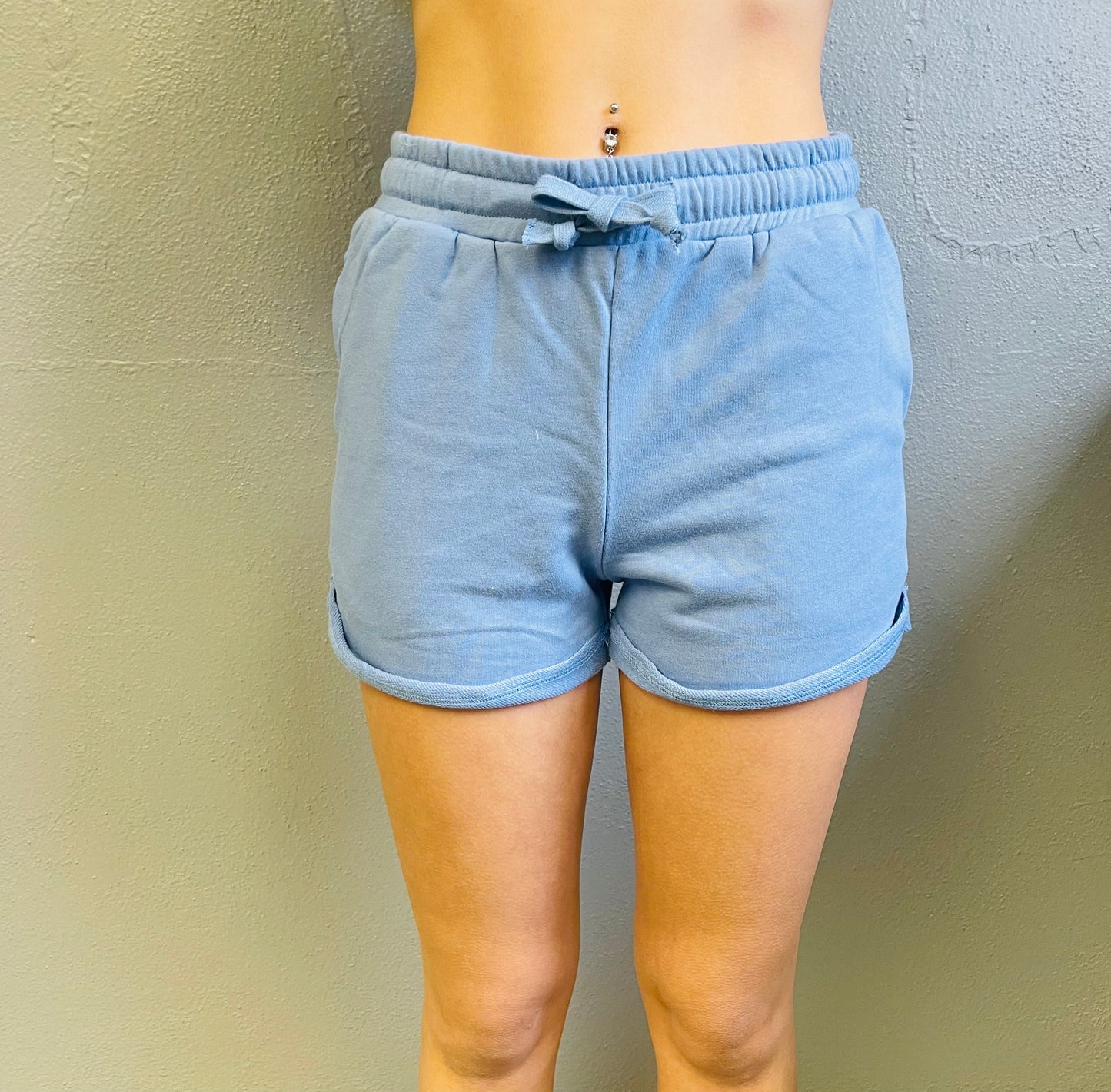 PAPER CRANE- French Terry Side Pockets With Front String Shorts