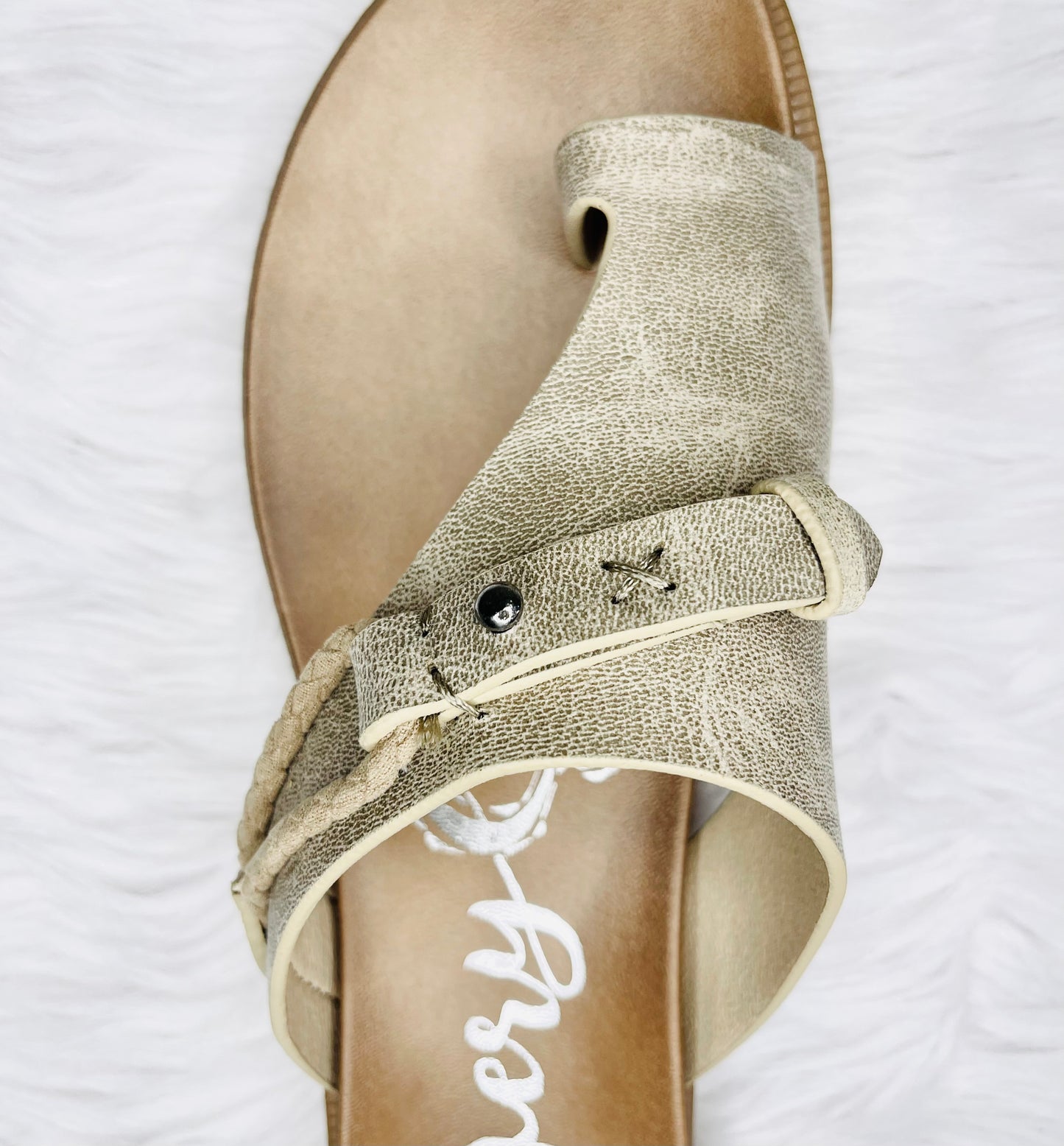 VERY G- Toe Loop Sandal w/ Strap Detail