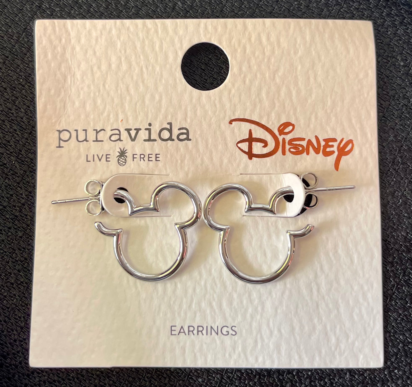 PURAVIDA- Disney Mickey Mouse Hoop Earrings